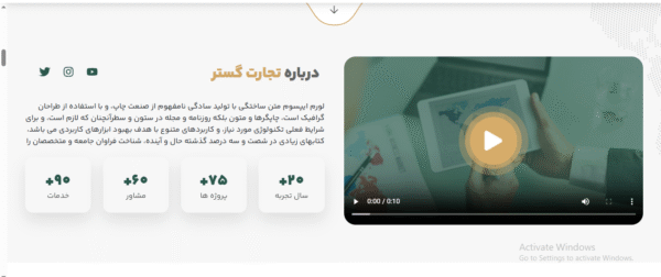 سایت آماده موسسه و شرکت بازرگانی